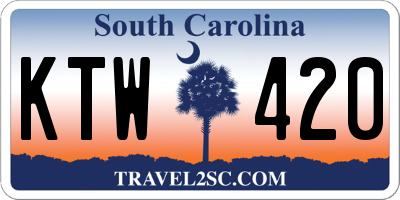 SC license plate KTW420