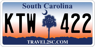 SC license plate KTW422