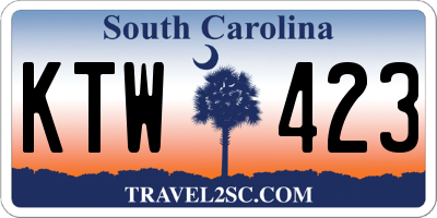 SC license plate KTW423