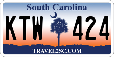 SC license plate KTW424