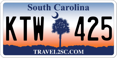 SC license plate KTW425