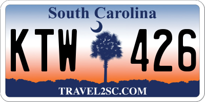SC license plate KTW426