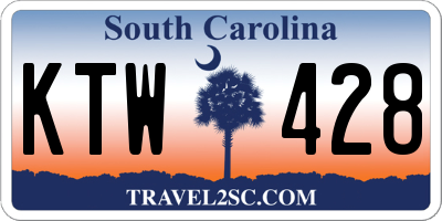 SC license plate KTW428