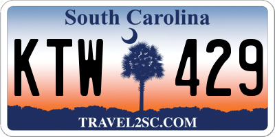 SC license plate KTW429