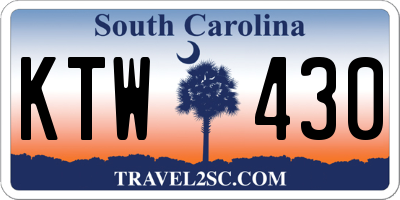 SC license plate KTW430