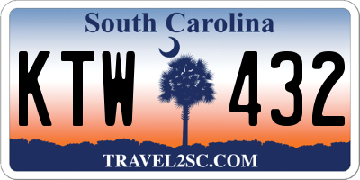 SC license plate KTW432