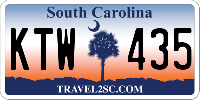 SC license plate KTW435