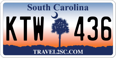 SC license plate KTW436
