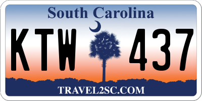 SC license plate KTW437