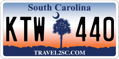 SC license plate KTW440