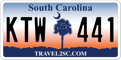 SC license plate KTW441
