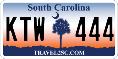 SC license plate KTW444