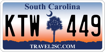 SC license plate KTW449
