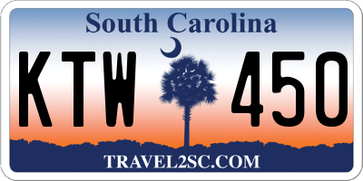 SC license plate KTW450