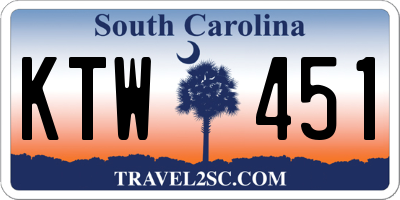 SC license plate KTW451