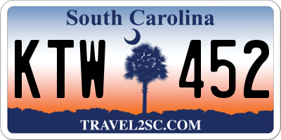SC license plate KTW452