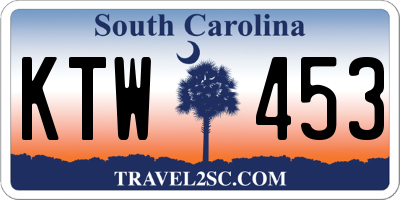 SC license plate KTW453