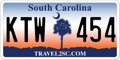 SC license plate KTW454