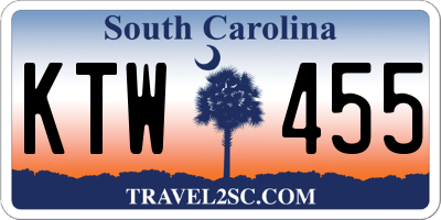 SC license plate KTW455