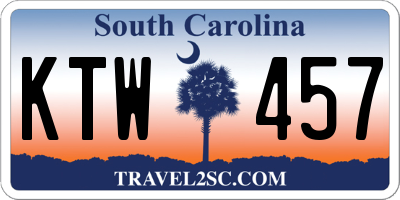 SC license plate KTW457