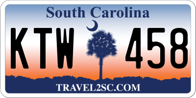 SC license plate KTW458