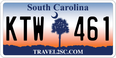 SC license plate KTW461