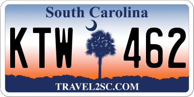 SC license plate KTW462