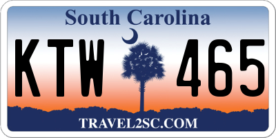 SC license plate KTW465