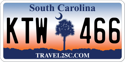 SC license plate KTW466