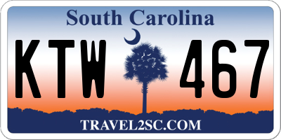 SC license plate KTW467