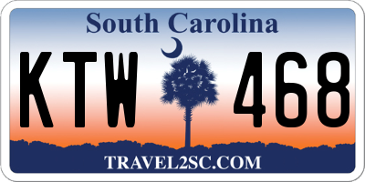 SC license plate KTW468