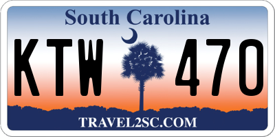 SC license plate KTW470