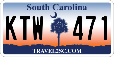 SC license plate KTW471