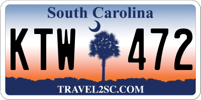 SC license plate KTW472