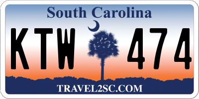 SC license plate KTW474