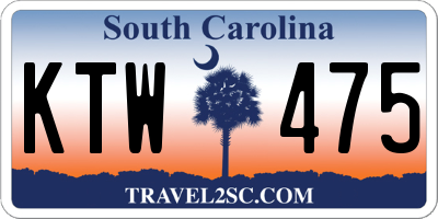 SC license plate KTW475