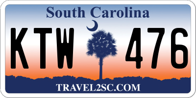 SC license plate KTW476