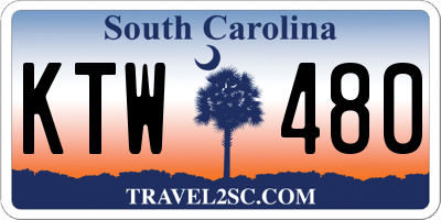 SC license plate KTW480