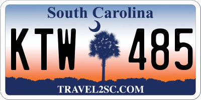 SC license plate KTW485