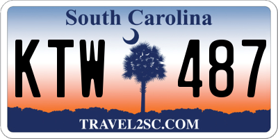 SC license plate KTW487