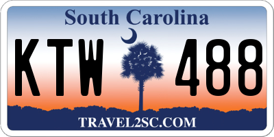 SC license plate KTW488