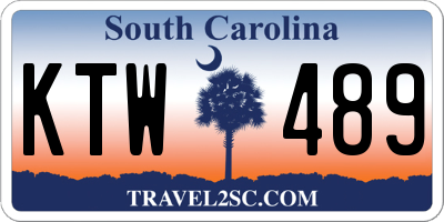 SC license plate KTW489