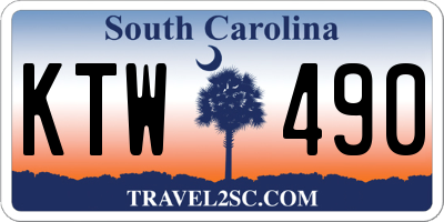 SC license plate KTW490