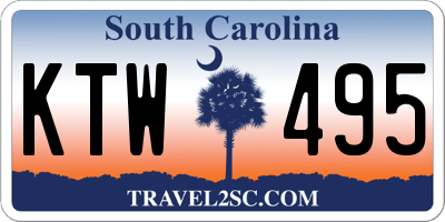 SC license plate KTW495