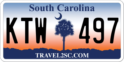 SC license plate KTW497