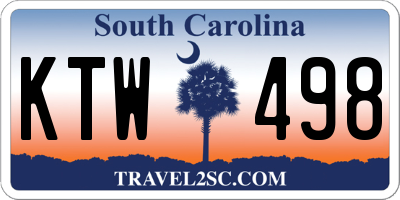SC license plate KTW498