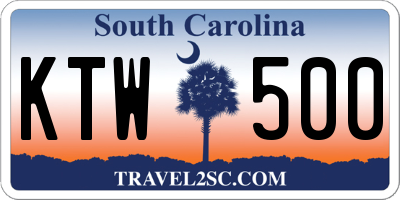 SC license plate KTW500
