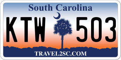 SC license plate KTW503