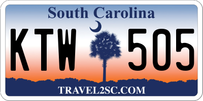 SC license plate KTW505