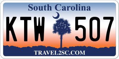 SC license plate KTW507